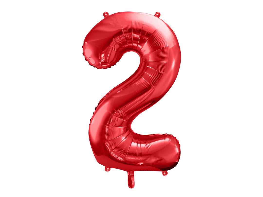 Jumbo Foil Number Balloon, red (0-9)