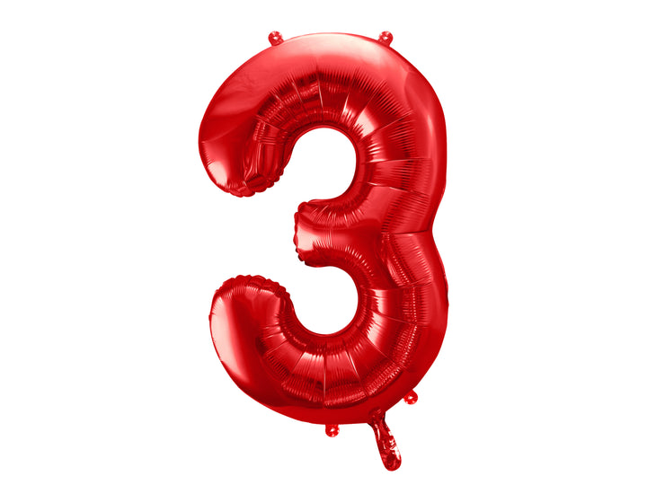 Jumbo Foil Number Balloon, red (0-9)