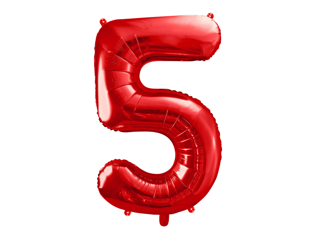 Jumbo Foil Number Balloon, red (0-9)