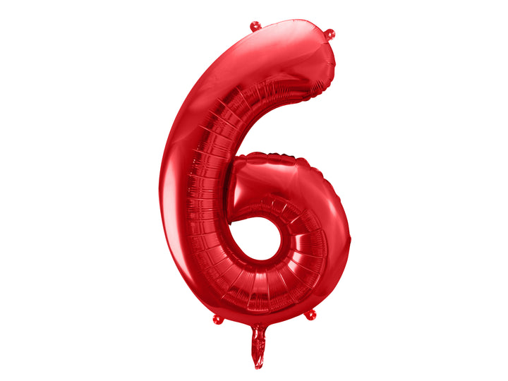 Jumbo Foil Number Balloon, red (0-9)