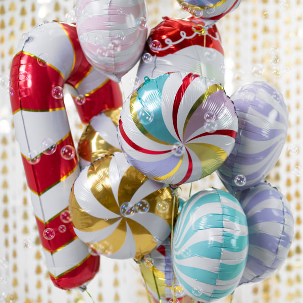 Candy Swirl Foil balloon, mixed colours