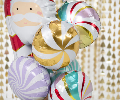 Candy Swirl Foil balloon, mixed colours