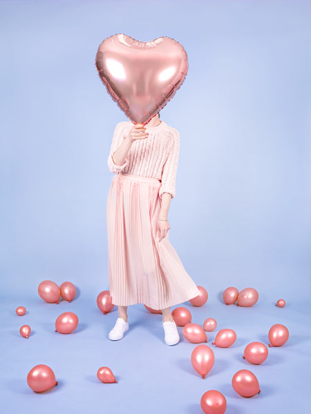 Heart Foil Balloon, rose gold
