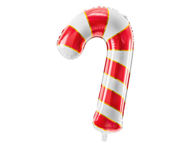 Candy Cane Foil Balloon, red