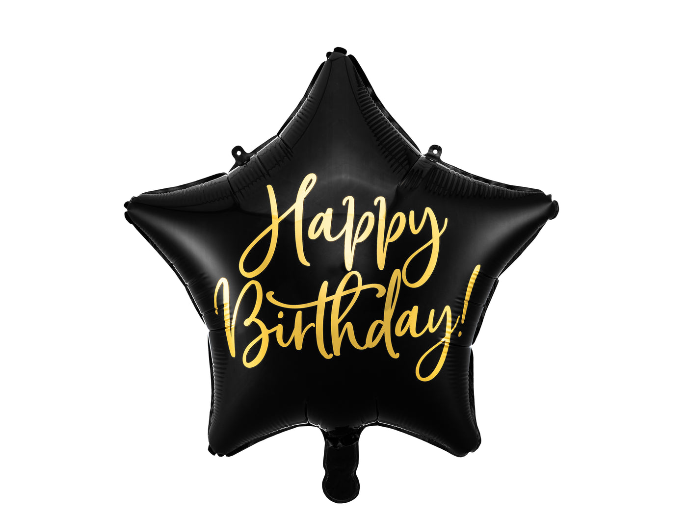 Foil balloon Happy Birthday, black & gold