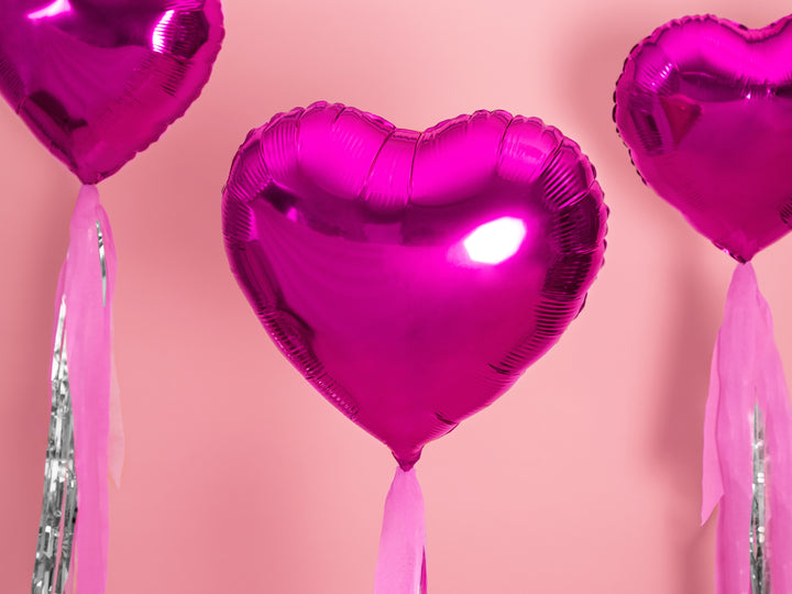 Heart Foil Balloon, dark pink