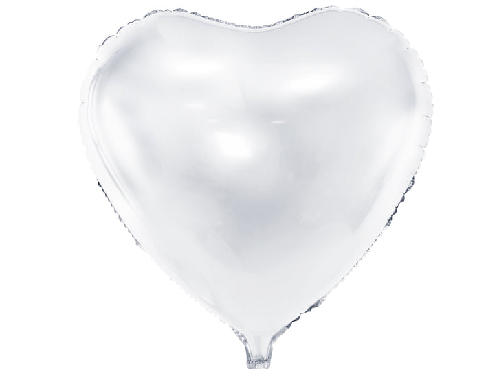 Heart Foil Balloon, white (two sizes)