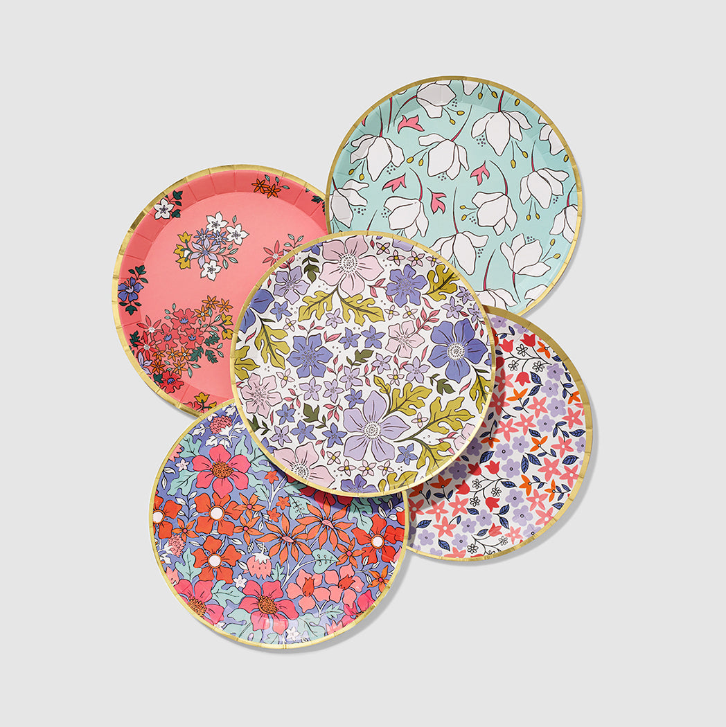 In Full Bloom Plates, set of 10
