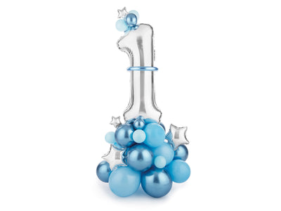 First Birthday Balloon Bouquet Kit, blue