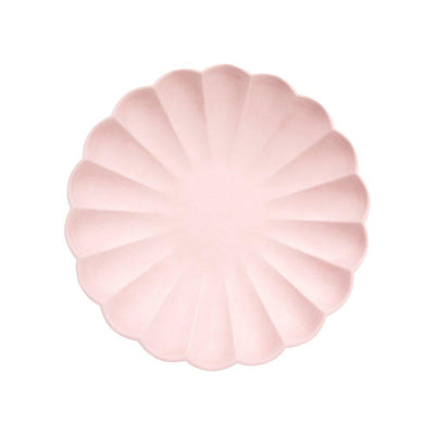Pale Pink Simply Eco Plates (two sizes) Set of 8