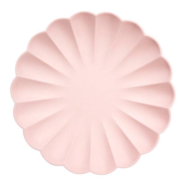 Pale Pink Simply Eco Plates (two sizes) Set of 8