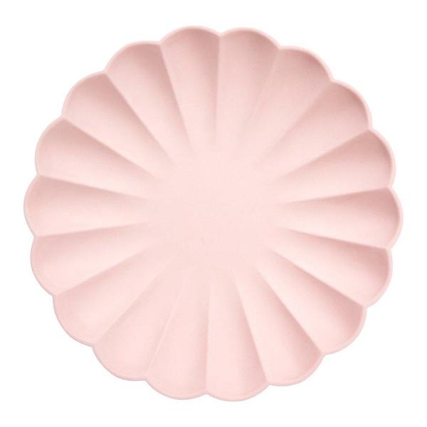 Pale Pink Simply Eco Plates (two sizes) Set of 8