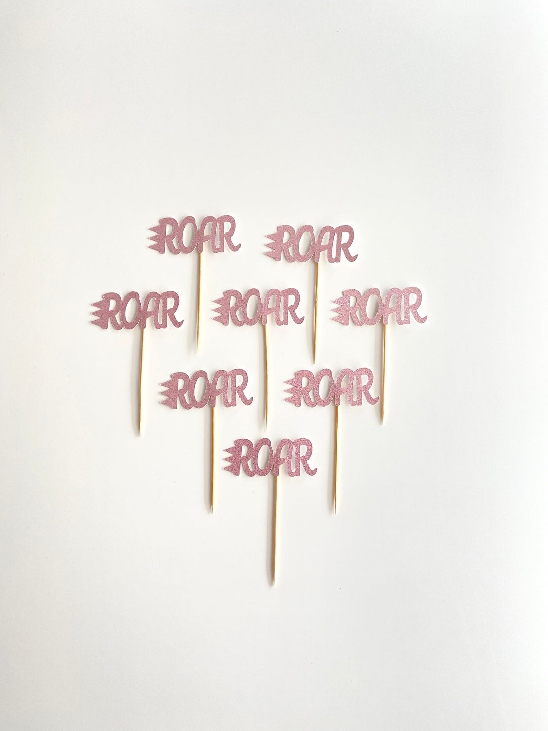 ROAR cupcake toppers, pink