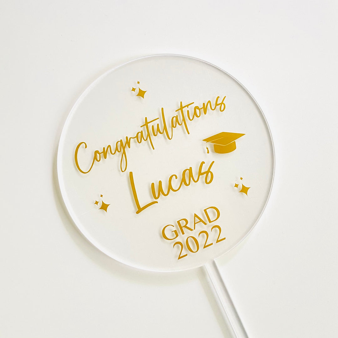 Congratulations Grad Acrylic Cake Topper