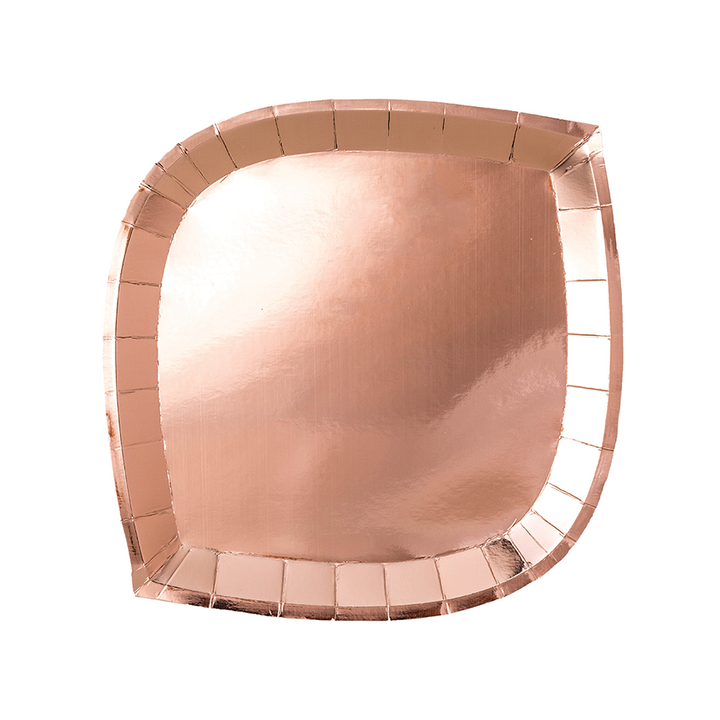 Posh Rose Gold Dessert Plates (set of 8)