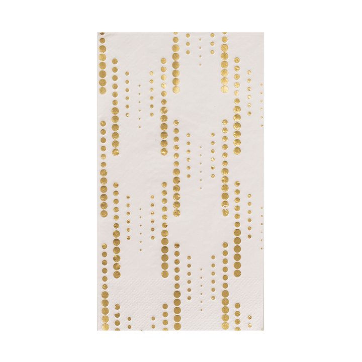 White and Gold Dot Napkins