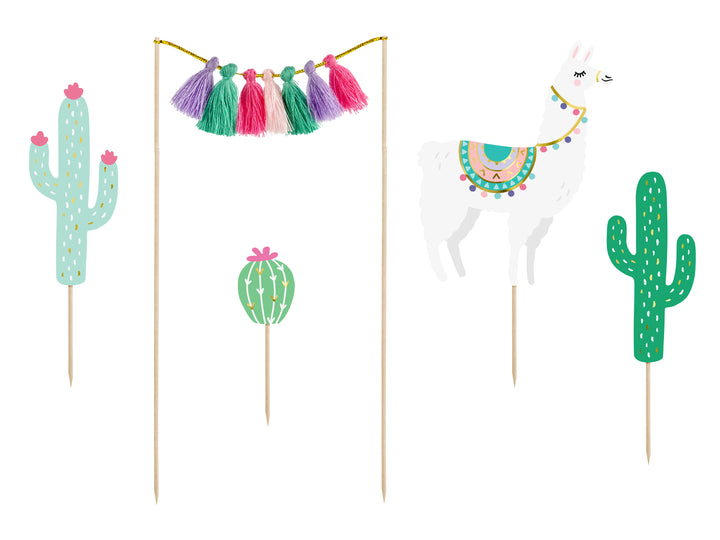 Llama Cake Topper Set