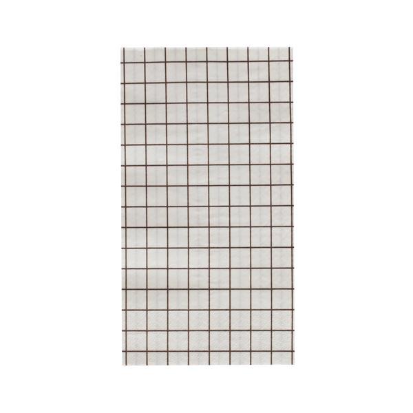 Black and White Grid Napkins