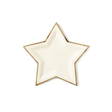 Cream Star Plates (set of 8)