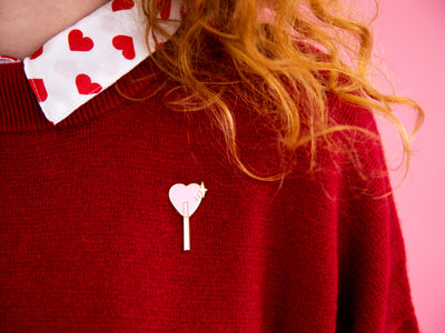 Heart Lollipop Enamel Pin