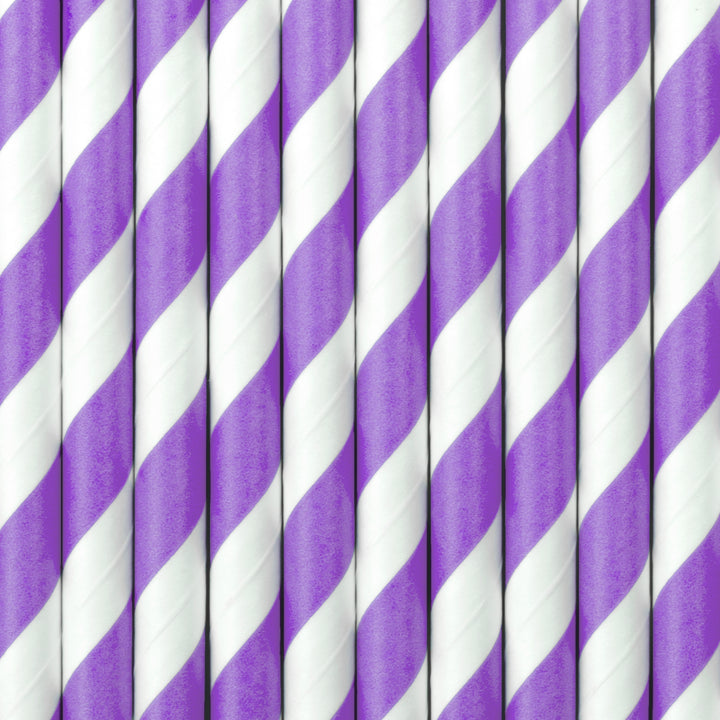 Paper Straws, lilac stripe