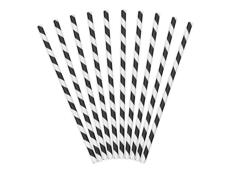 Paper Straws, black stripe