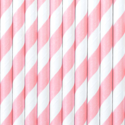 Paper Straws, pink stripe