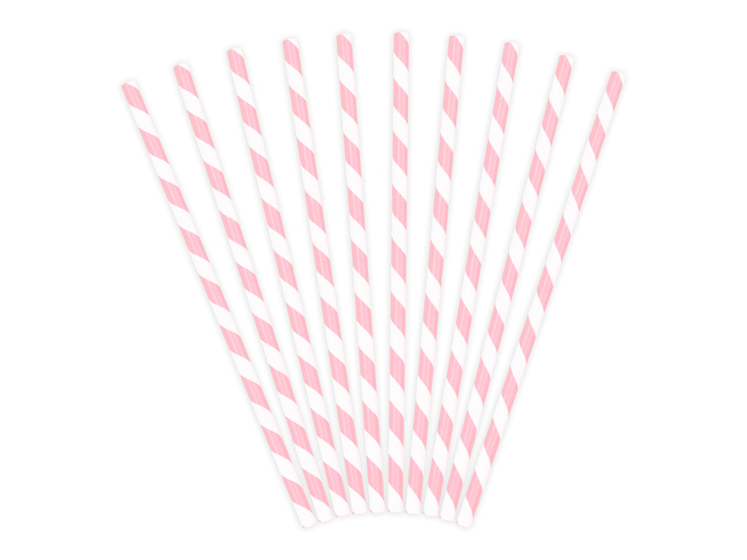 Paper Straws, pink stripe