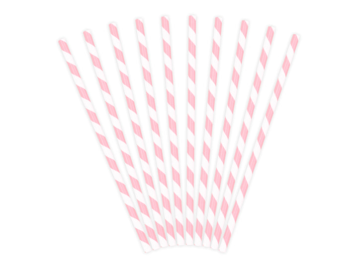 Paper Straws, pink stripe