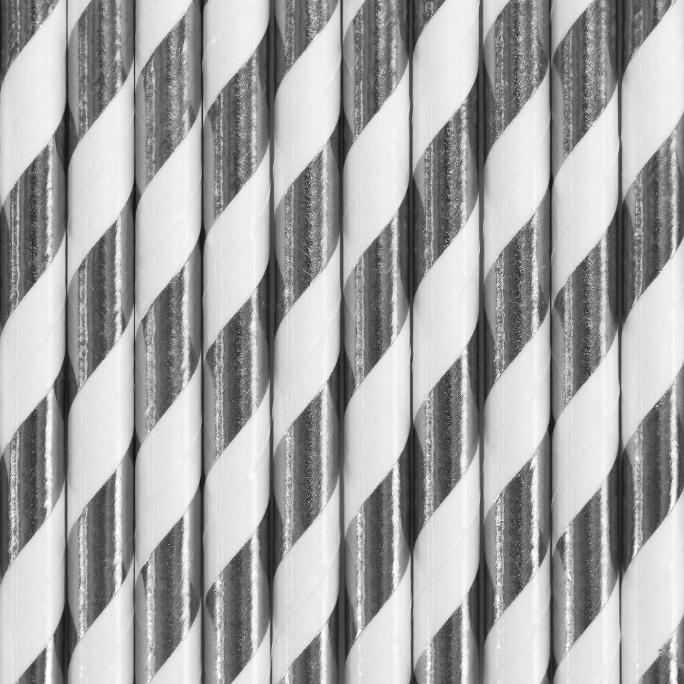Paper Straws, silver stripe