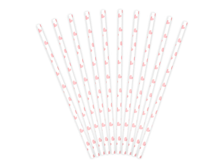 Paper Straws, Pink Hearts