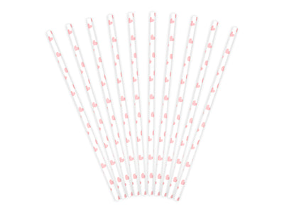 Paper Straws, Pink Hearts