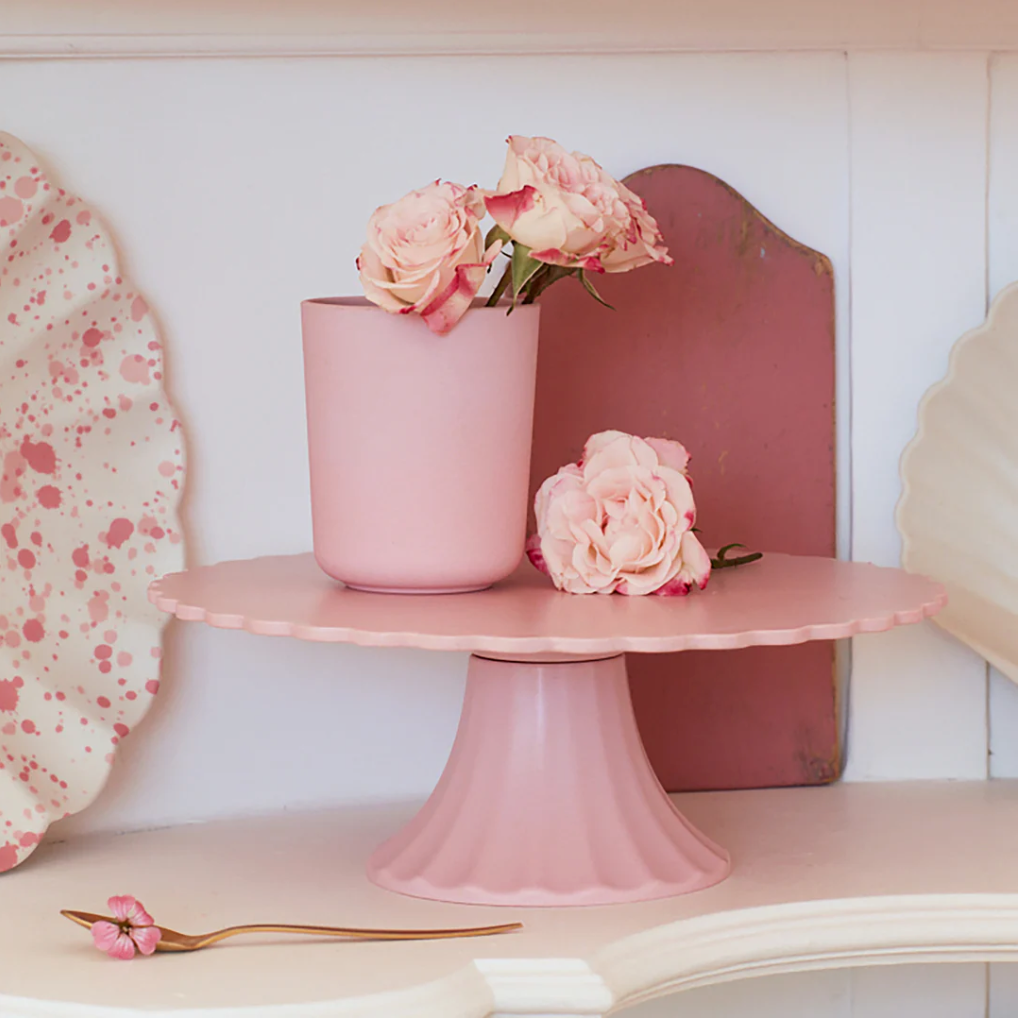 Pink Bamboo Cake Stand (medium)