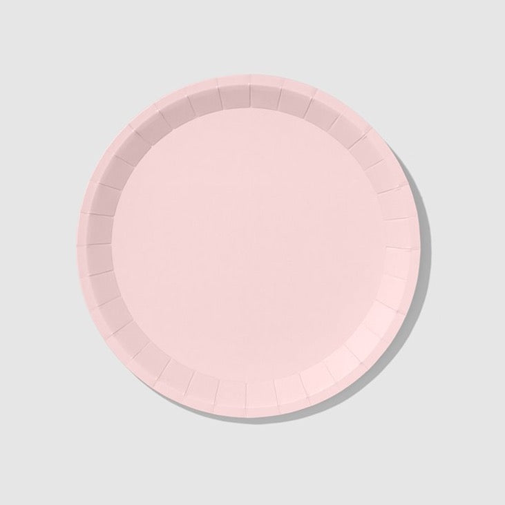 Pale Pink Classic Plates (two sizes) Set of 10