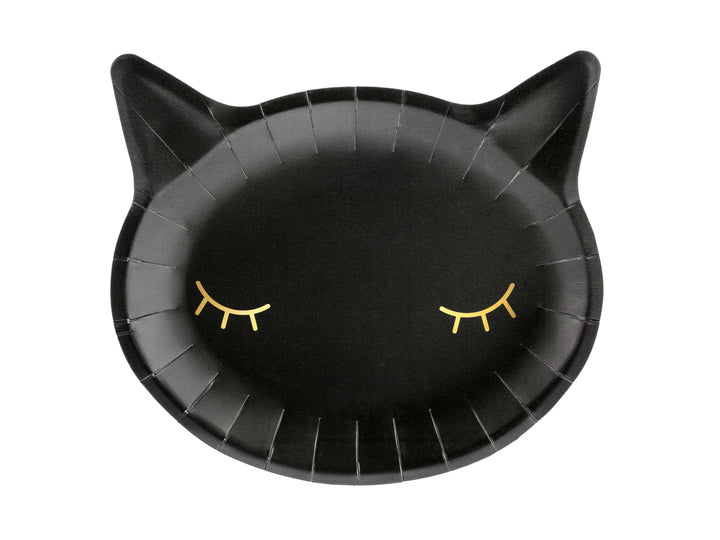 Paper Plates Black Cat, set of 6