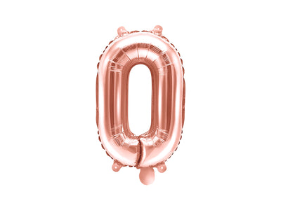 Foil Number Balloon, SMALL (0-9), rose gold