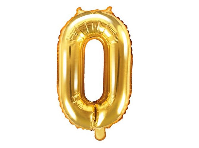 Foil Number Balloon, LARGE (0-9), gold