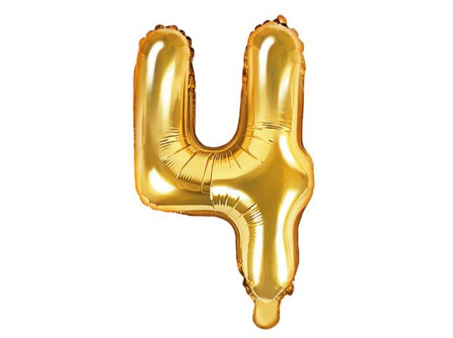 Foil Number Balloon, LARGE (0-9), gold