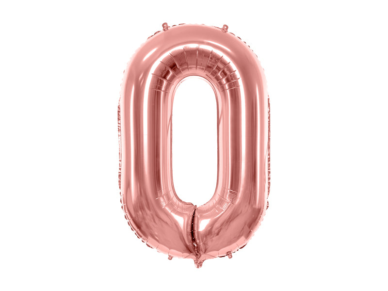 Foil Number Balloon, LARGE (0-9), rose gold