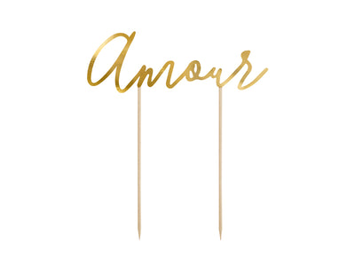 Cake topper Amour, gold