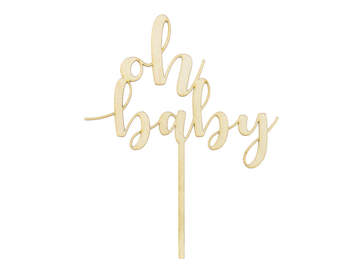 Wood topper, Oh baby