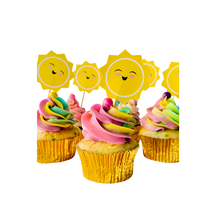 Happy Sun Cupcake Toppers