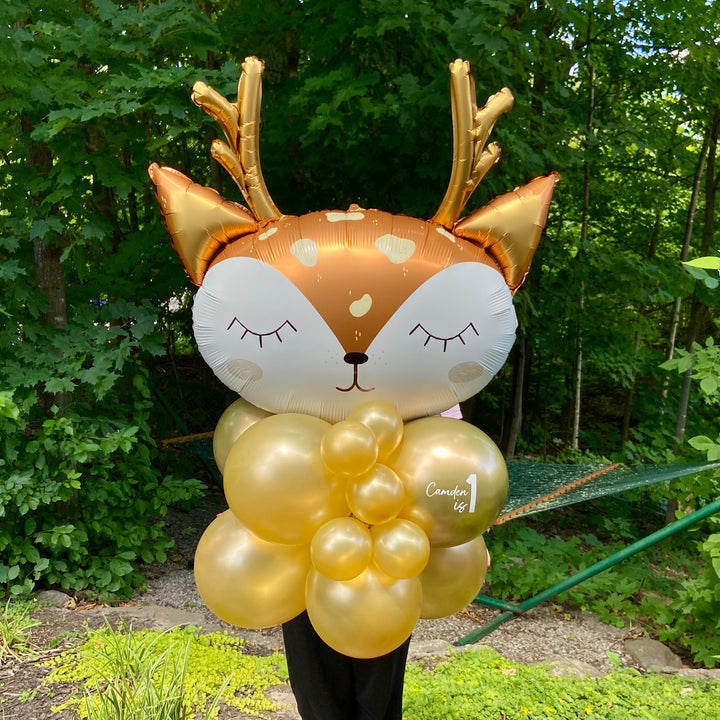 Woodland Deer Balloon Column