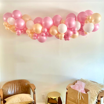 Pink Peach Balloon Garland