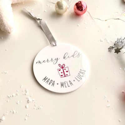 Personalized Merry Kids Ornament