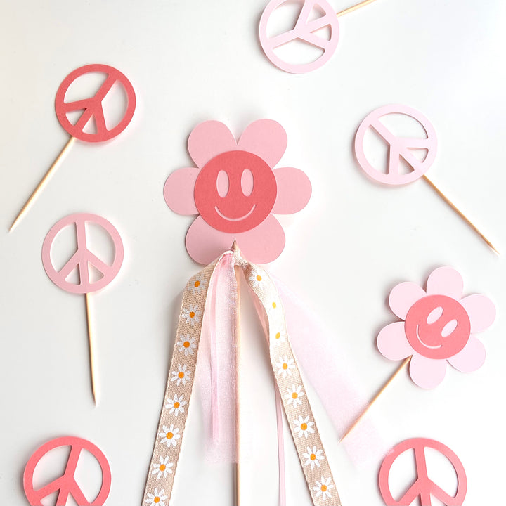 Smiley Face Daisy Wand