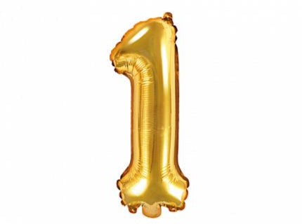 Foil Number Balloon, LARGE (0-9), gold