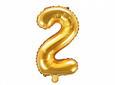 Foil Number Balloon, LARGE (0-9), gold
