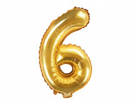 Foil Number Balloon, LARGE (0-9), gold