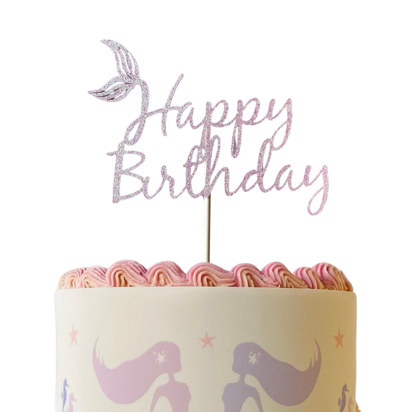 Happy Birthday Cake Topper, mermaid theme